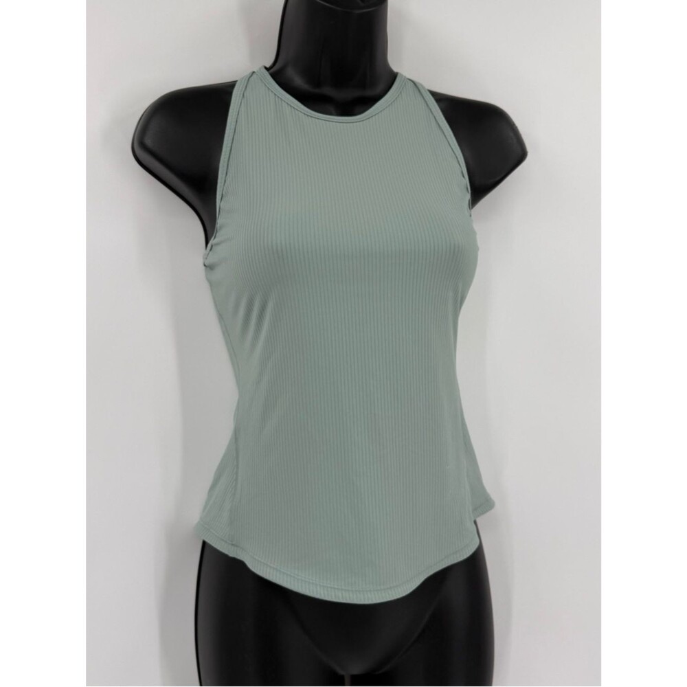 Lululemon Base Pace Ribbed High Neck Tank Top | Silver Blue | 2